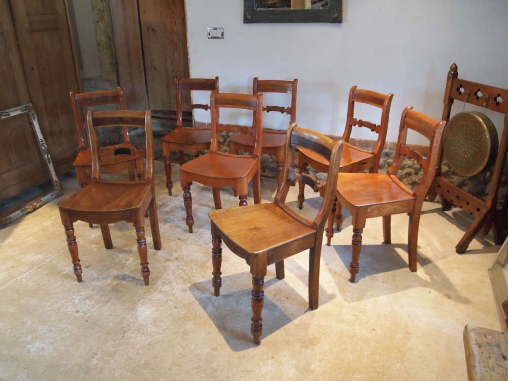 Chairs set of 8 Essex bar back kitchen c1830 View VII