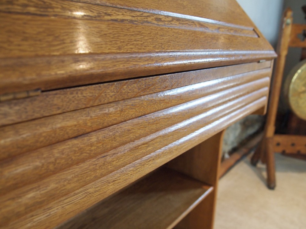 Bureau bookcase rare Art Deco Oak desk c1930 View II