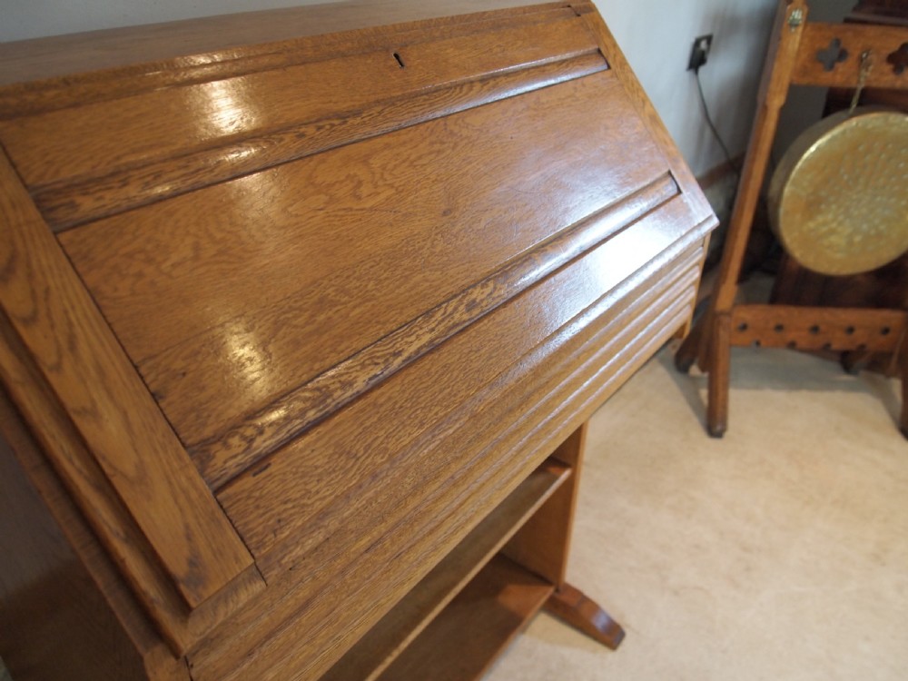 Bureau bookcase rare Art Deco Oak desk c1930 View V