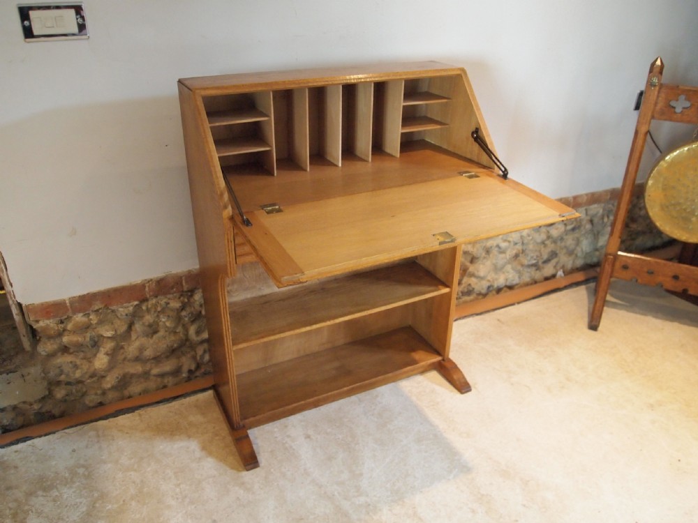 Bureau bookcase rare Art Deco Oak desk c1930 View VII