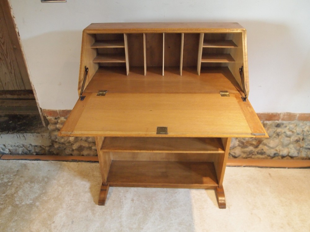 Bureau bookcase rare Art Deco Oak desk c1930 View VIII
