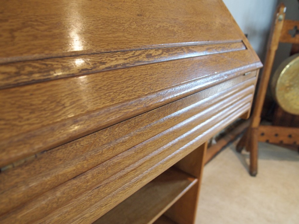 Bureau bookcase rare Art Deco Oak desk c1930 View IX