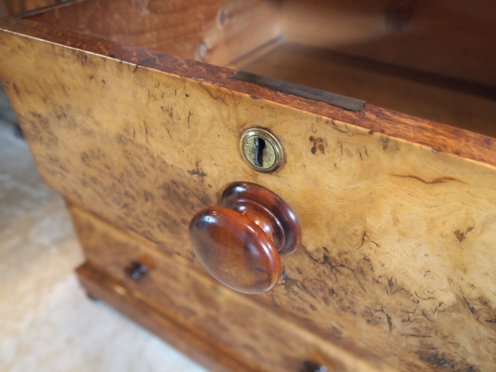 Chest of drawers outstanding very Rare Victorian Burr Oak c1850 View VI