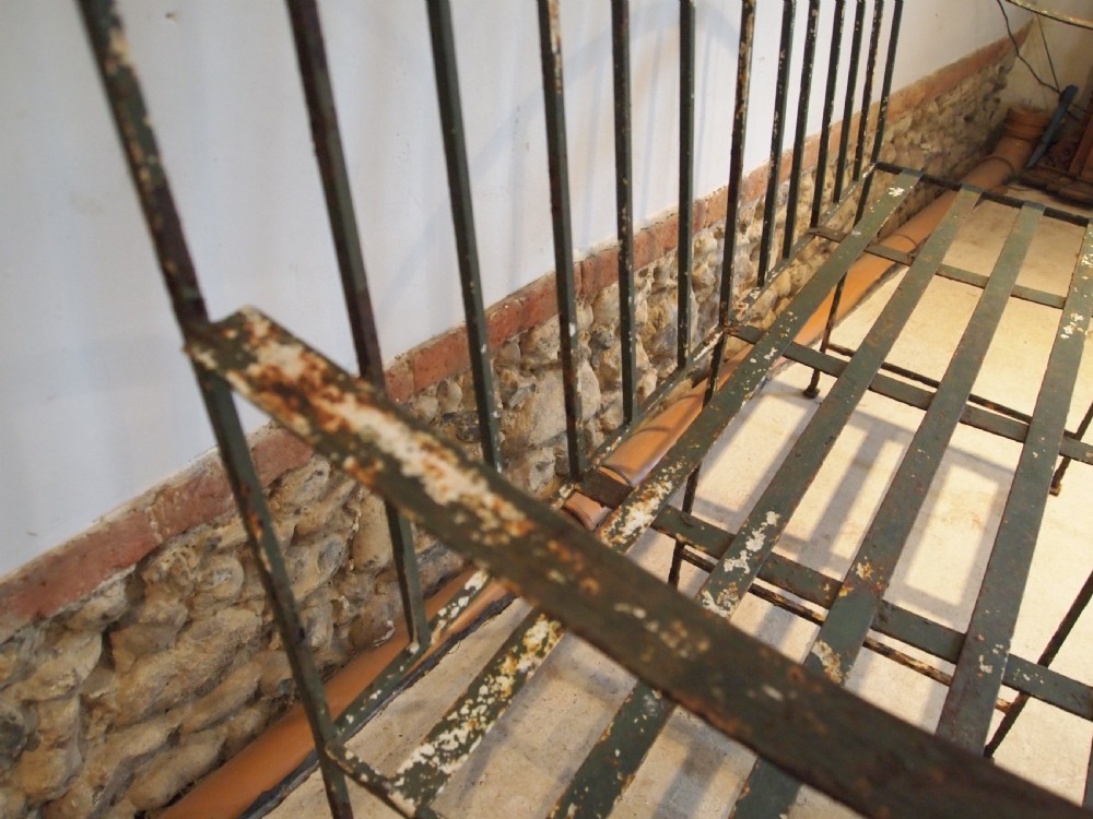 Bench settle garden seat Victorian Strap work c1890  View III