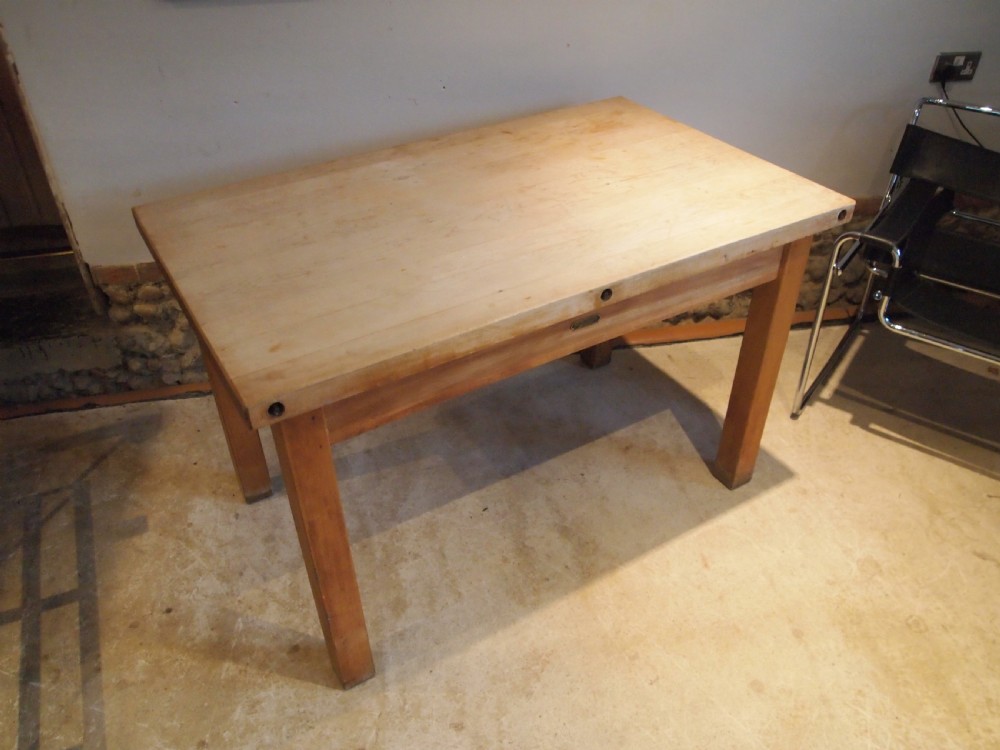 Butchers block Maple New old stock G Rushbrooke Smithfield London c1920