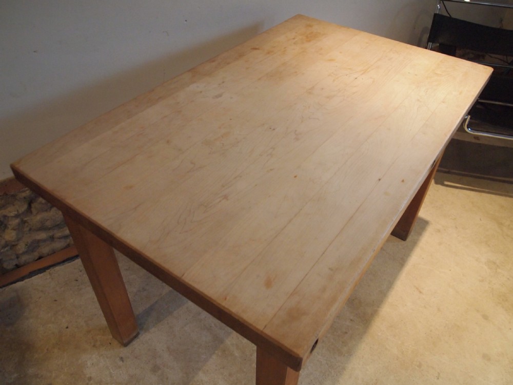 Butchers block Maple New old stock G Rushbrooke Smithfield London c1920 View VI