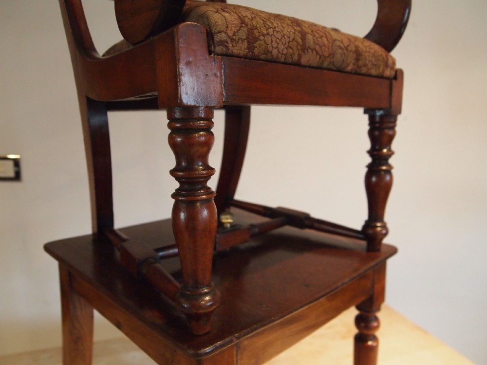 Chair rare William IV Child's Mahogany high chair c1830 View VI