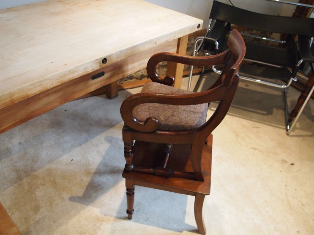 Chair rare William IV Child's Mahogany high chair c1830 View IX