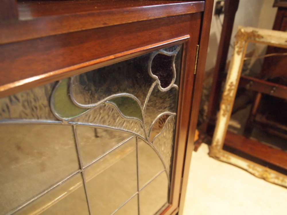 Display cabinet stunning Arts and Crafts Art Nouveau Mahogany c1890 View XV