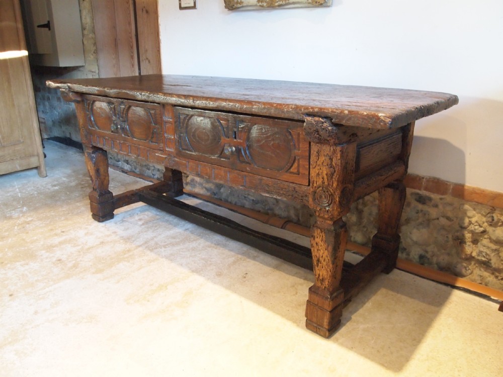 Table Spanish Oak and Chestnut dresser 17th century c1650 View XV