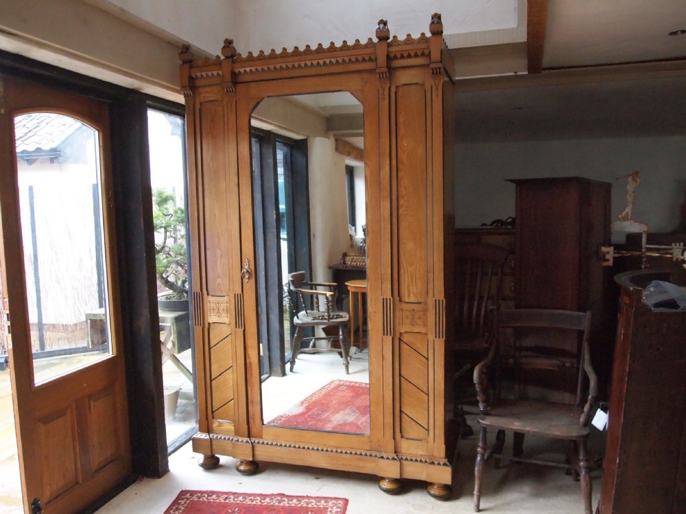 Bedroom suite Arts and Crafts Stunning Ash Pugin Gothic c1870 View X