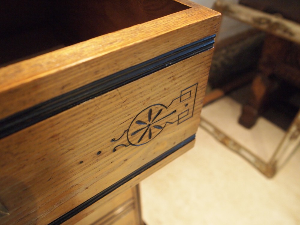 Chest of drawers Arts and Crafts Victorian Ash c1870 View X