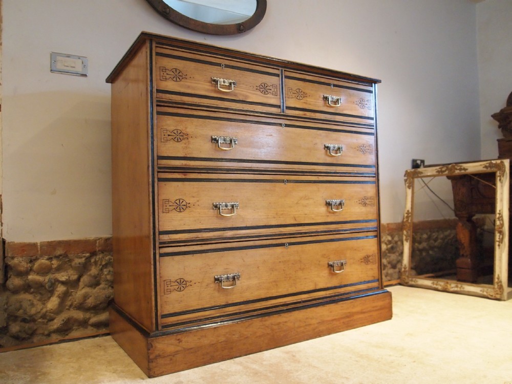 Chest of drawers Arts and Crafts Victorian Ash c1870 View XI