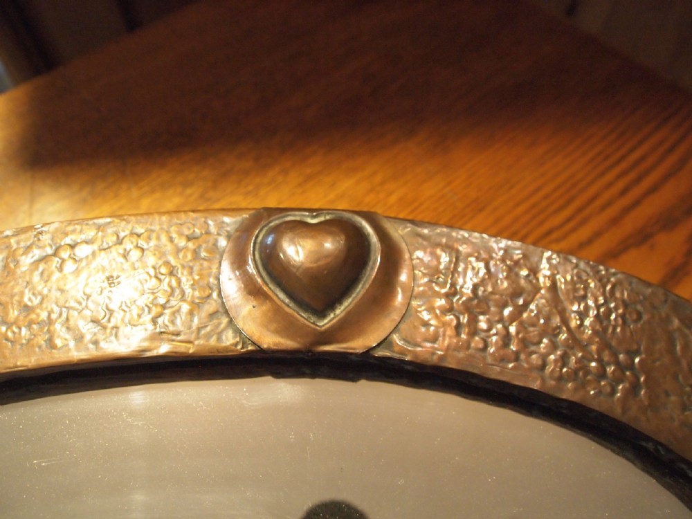 Mirror Rare Arts and Crafts Copper manner of Liberty c1900 View VI