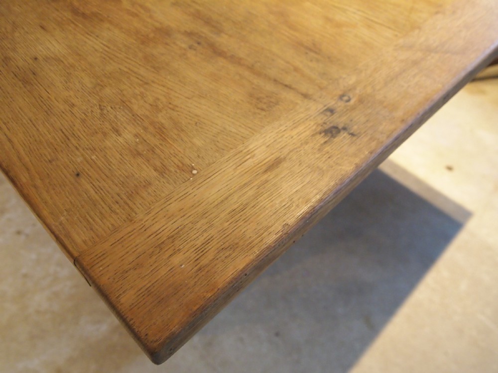 Table Oak refectory farmhouse dining rustic c1920 View II