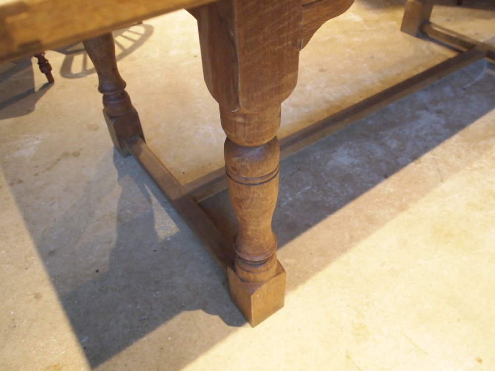 Table Oak refectory farmhouse dining rustic c1920 View V