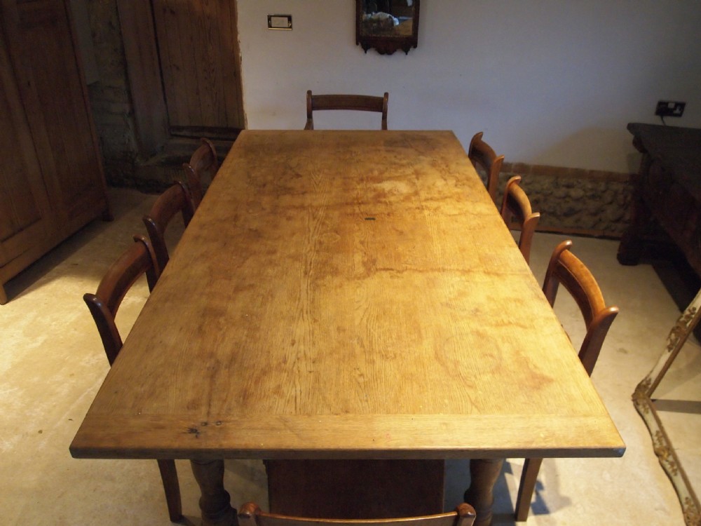 Table Oak refectory farmhouse dining rustic c1920 View VI