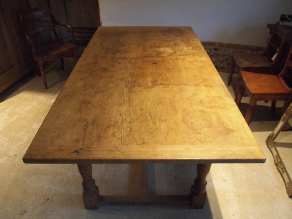 Table Oak refectory farmhouse dining rustic c1920 View VII