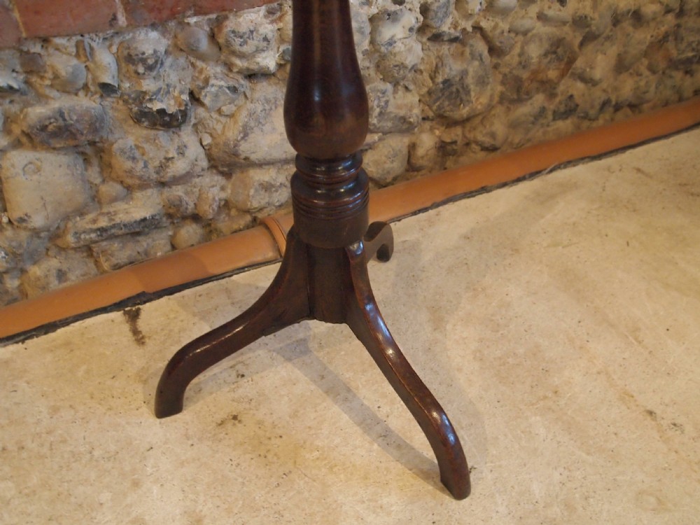 Table stunning George III Oak side wine hall tilt top c1770 View IV