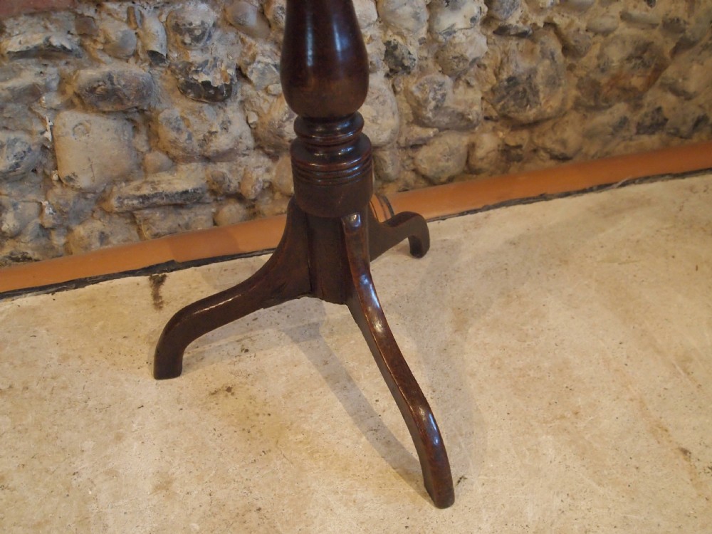Table stunning George III Oak side wine hall tilt top c1770 View VII