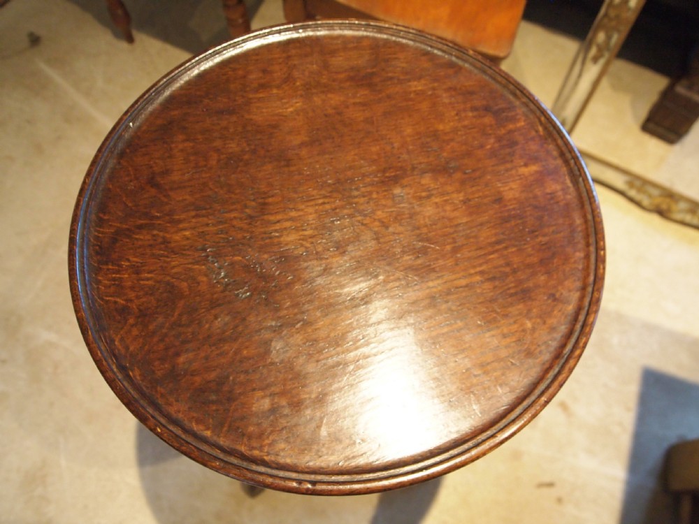 Table stunning George III Oak side wine hall tilt top c1770 View XI