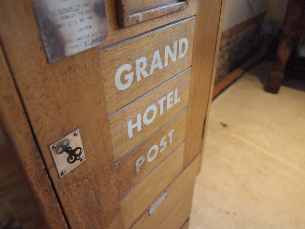 Post box Grand Hotel Art Deco Mahogany National Automatic Machines c1925 View II