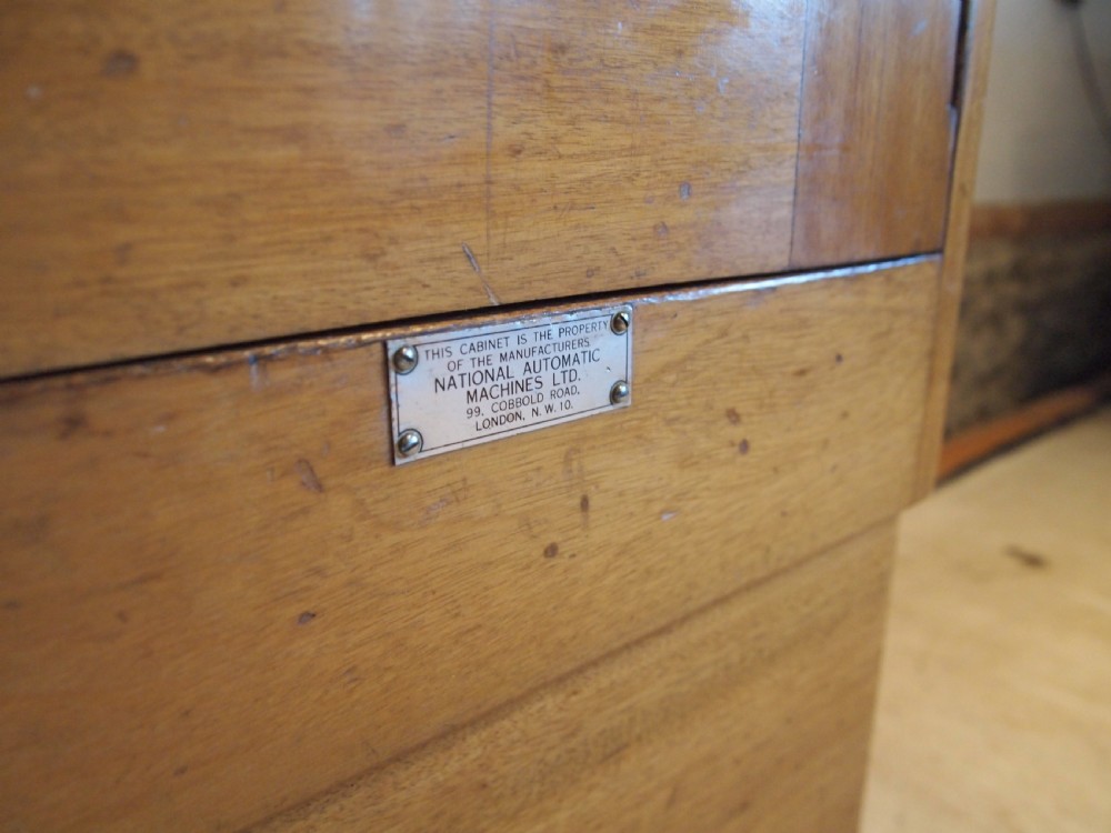 Post box Grand Hotel Art Deco Mahogany National Automatic Machines c1925 View III