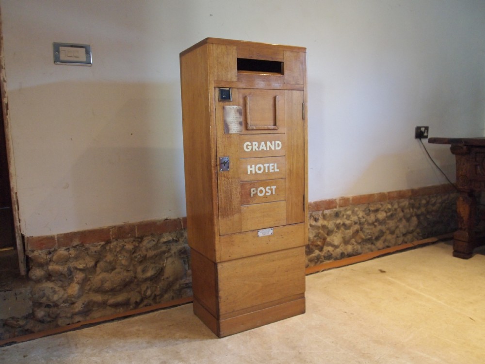 Post box Grand Hotel Art Deco Mahogany National Automatic Machines c1925 View VII