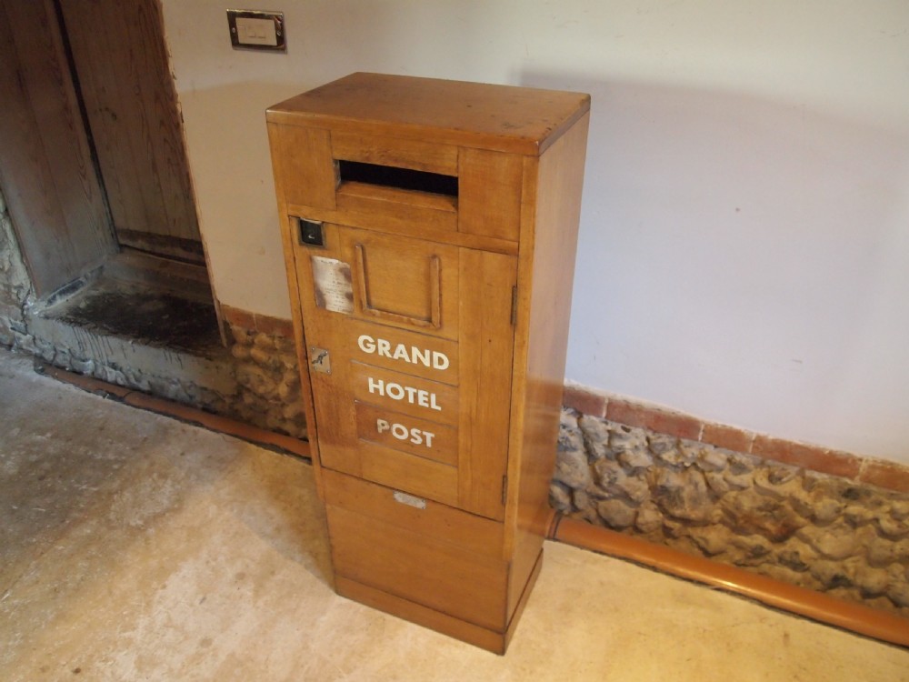 Post box Grand Hotel Art Deco Mahogany National Automatic Machines c1925 View VIII