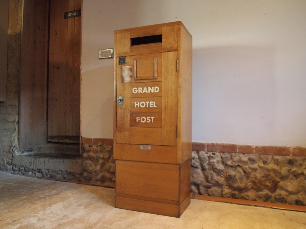 Post box Grand Hotel Art Deco Mahogany National Automatic Machines c1925 View IX