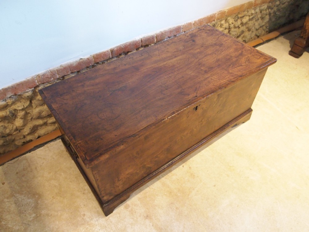 Chest Trunk Coffer Elm Stunning George III c1790