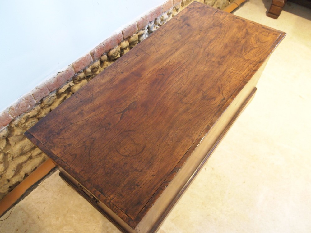 Chest Trunk Coffer Elm Stunning George III c1790 View IV