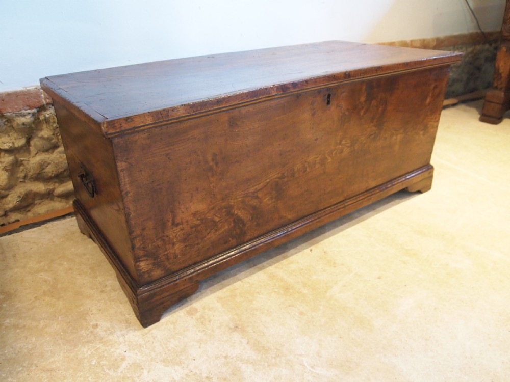 Chest Trunk Coffer Elm Stunning George III c1790 View X