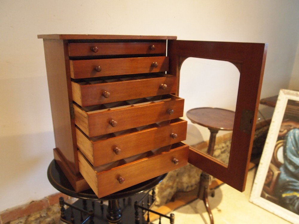 Very Rare James Gardner Collectors chest of drawers Mahogany c1890 View VI