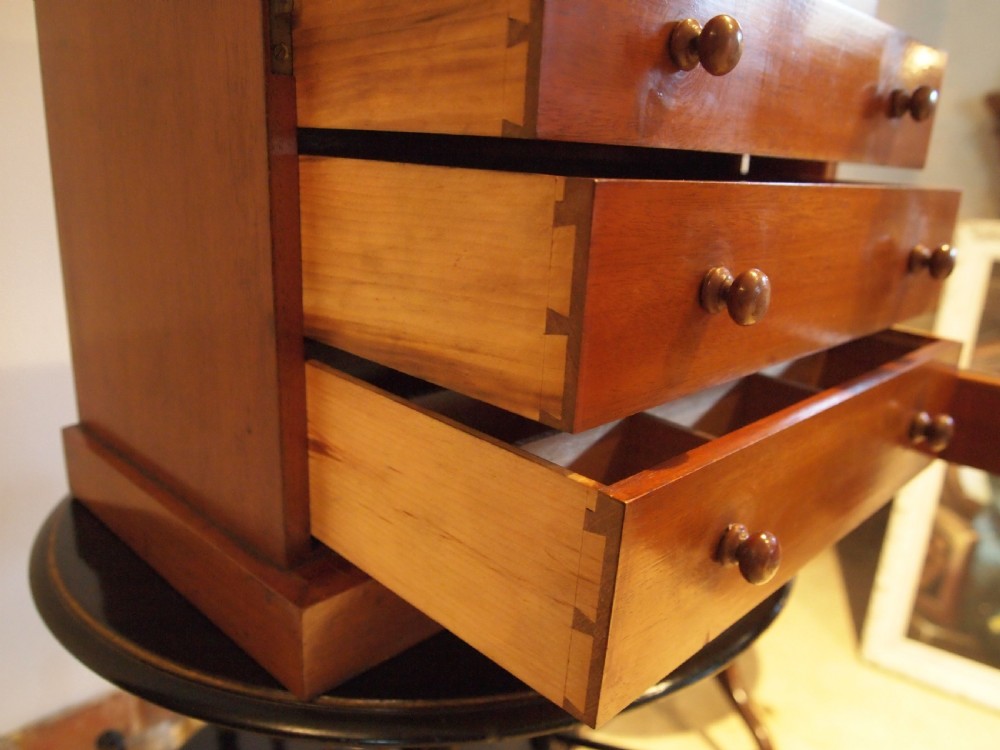 Very Rare James Gardner Collectors chest of drawers Mahogany c1890 View X