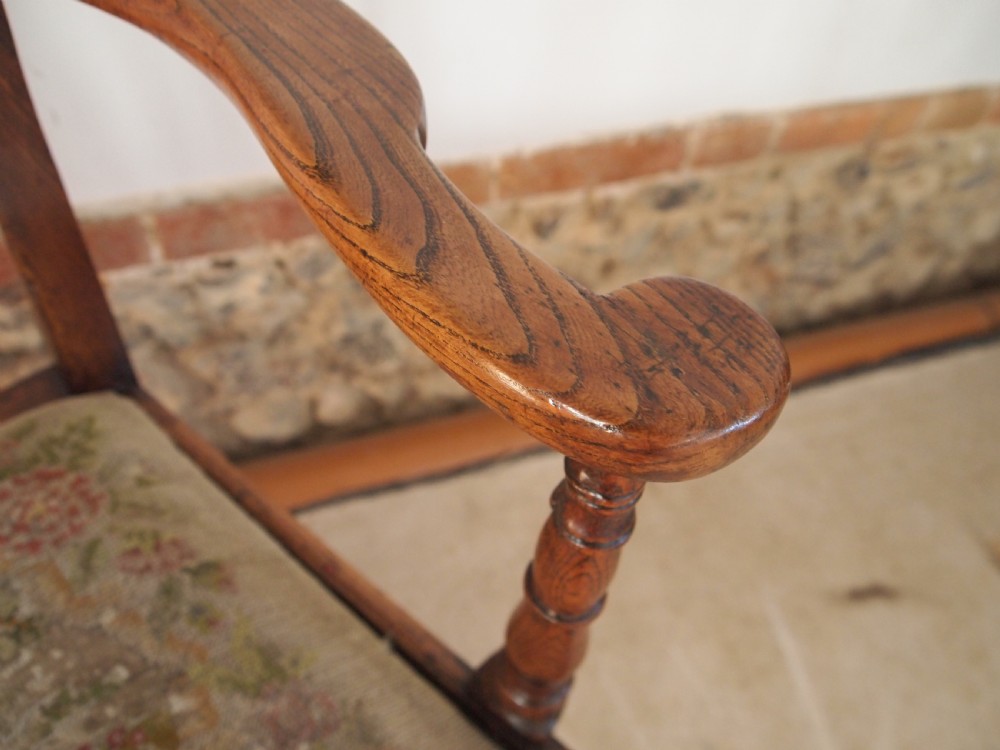 Chair superb George III Elm Chippendale period c1770 View IV