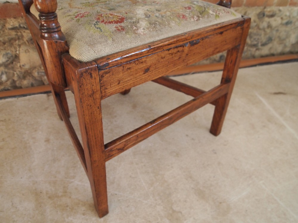 Chair superb George III Elm Chippendale period c1770 View V