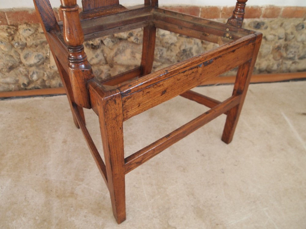 Chair superb George III Elm Chippendale period c1770 View IX