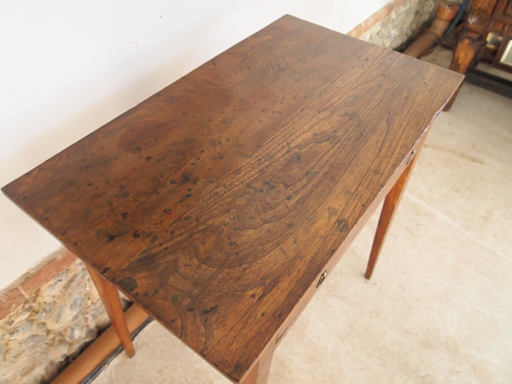 Table side low boy hall lamp console George III Elm c1800 View VI