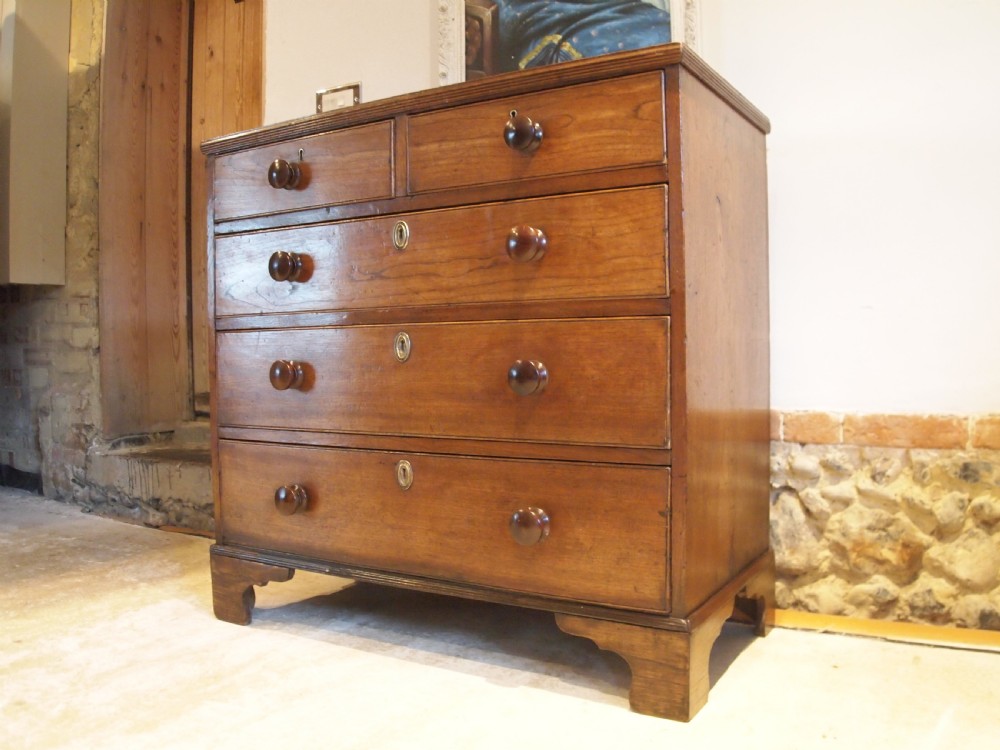 Chest of drawers rare small Elm George III c1800
