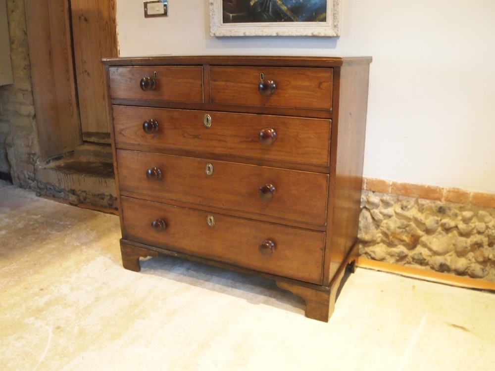 Chest of drawers rare small Elm George III c1800 View IV