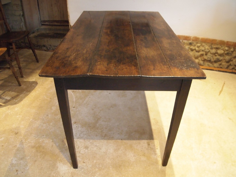 Table rare Oak George III refectory farmhouse dining table c1790 View IV