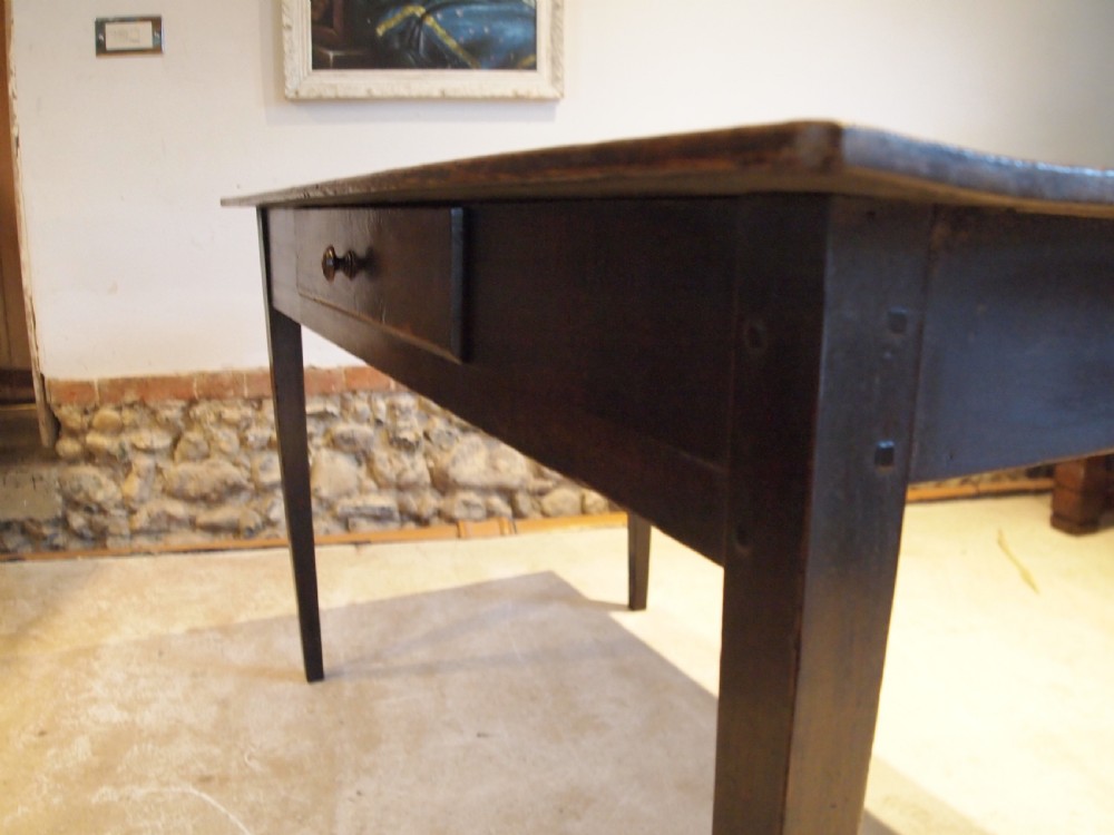 Table rare Oak George III refectory farmhouse dining table c1790 View VI