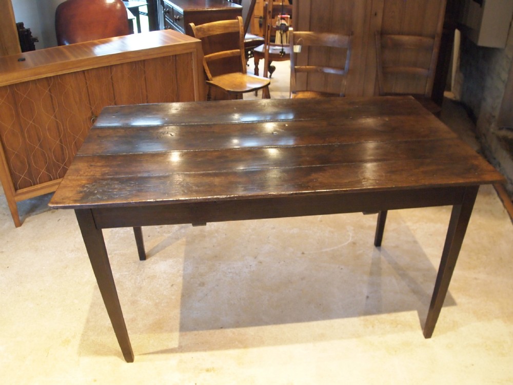 Table rare Oak George III refectory farmhouse dining table c1790 View VIII
