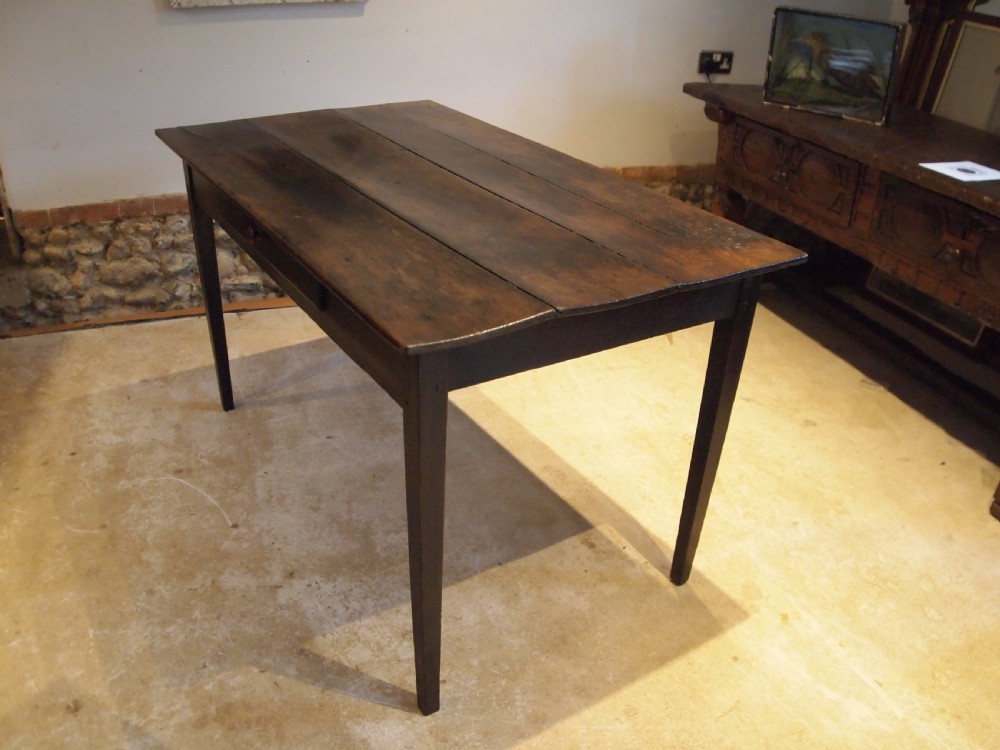 Table rare Oak George III refectory farmhouse dining table c1790 View IX