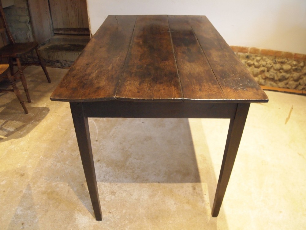 Table rare Oak George III refectory farmhouse dining table c1790 View XII