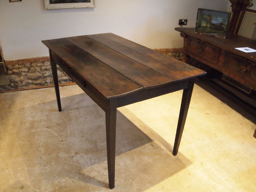 Table rare Oak George III refectory farmhouse dining table c1790 View XIII