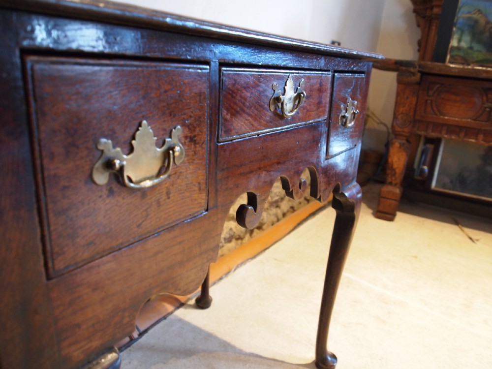 Table lowboy George II Oak c1760 View VII