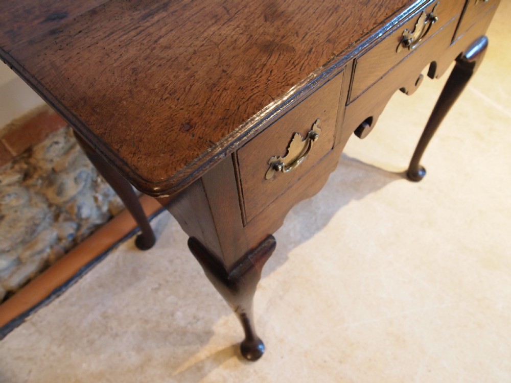 Table lowboy George II Oak c1760 View VIII