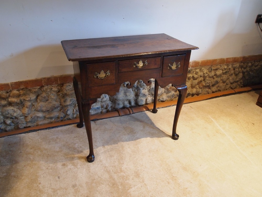 Table lowboy George II Oak c1760 View XI